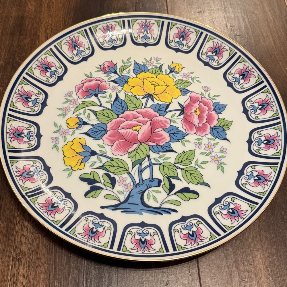 Vintage Fred Robert Co. Japanese Porcelain Floral Decorative Plate